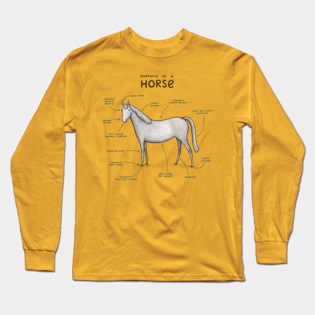 Anatomy of a Horse Long Sleeve T-Shirt by Sophie Corrigan